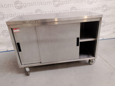 Stół ze stali nierdzewnej 120x60x85 centralny jezdny