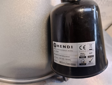 Lampa do podgrzewania potraw - wisząca, stożkowa, średnica Hendi 273869