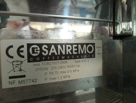 Ekspres do kawy 2-kolbowy Sanremo Torino 410