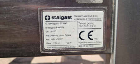 Taboret gazowy Stalgast 773045